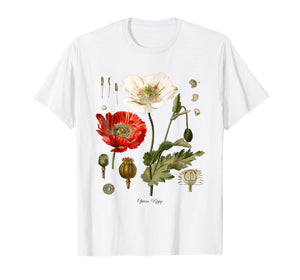 Funny shirts V-neck Tank top Hoodie sweatshirt usa uk au ca gifts for Red Poppy Botanical T-Shirt 1061469