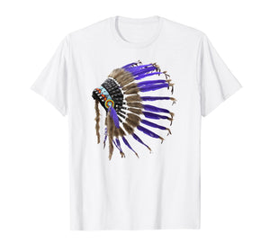 Rez Native American Buffalo Skulls Feathers Indian Shirt
