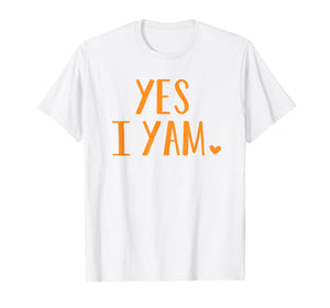 Yes I Yam Funny Thanksgiving Halloween Matching Couple Gift T-Shirt