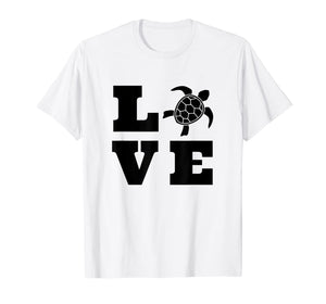 Turtle Lover Gifts Black Love Spelled With A Turtle Graphic T-Shirt-3213981