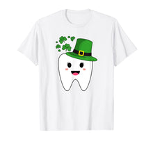 Load image into Gallery viewer, Cute Tooth With Hat Dental Assistant Gifts St Patricks day T-Shirt-261838
