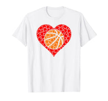 Load image into Gallery viewer, Sports Basketball Ball Red Love Shaped Heart Valentines Day T-Shirt-2174586
