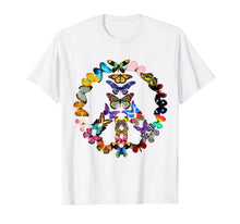 Load image into Gallery viewer, Peace Sign Butterflies 60's Retro Gift World 70s Hippie Gift T-Shirt-471170
