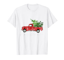 Load image into Gallery viewer, Vintage Christmas Classic Truck T-Shirt with Snow and Tree
