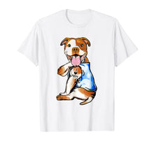 Load image into Gallery viewer, Mother&#39;s Day Gifts Pit Bull Dog Tattoo I Love Mom T-Shirt-509518
