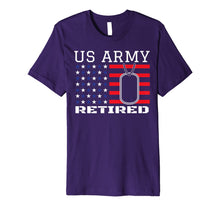 Load image into Gallery viewer, US American Flag Patriotism Dog Tag Veteran Army Retirement  Premium T-Shirt 1036032
