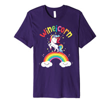 Load image into Gallery viewer, Funny shirts V-neck Tank top Hoodie sweatshirt usa uk au ca gifts for Wineicorn Funny Rainbow Unicorn Alcohol Premium T-Shirt 3070350
