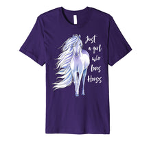 Load image into Gallery viewer, Funny shirts V-neck Tank top Hoodie sweatshirt usa uk au ca gifts for Just A Girl Who Loves Horses Shirt Horse Riding Women Gifts 1523077
