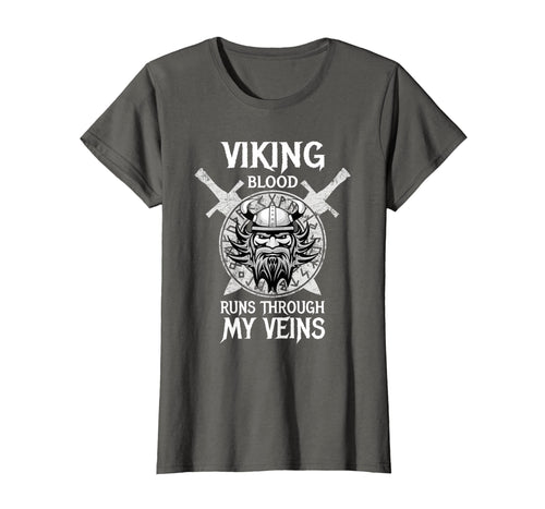 Funny shirts V-neck Tank top Hoodie sweatshirt usa uk au ca gifts for Viking blood runs through my veins Viking tshirt. 2731246