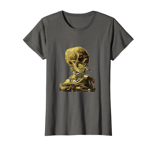 Funny shirts V-neck Tank top Hoodie sweatshirt usa uk au ca gifts for Vincent Van Gogh - Smoking Skeleton 1958899