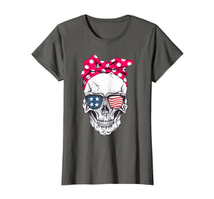 Funny shirts V-neck Tank top Hoodie sweatshirt usa uk au ca gifts for Pink Bandana Skull American Flag Glasses T Shirt 596980