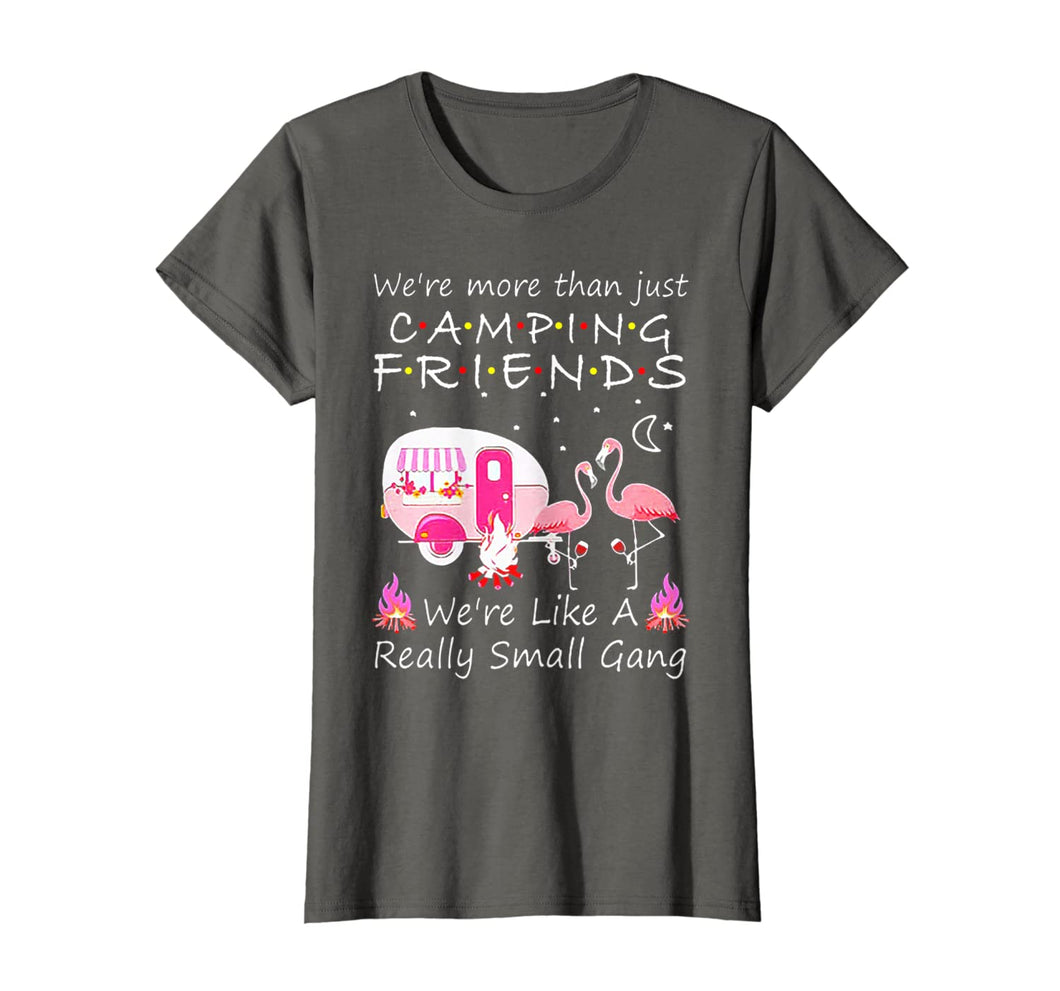 We're More Than Just Camping Friends Pink Flamingo TShirts-235779