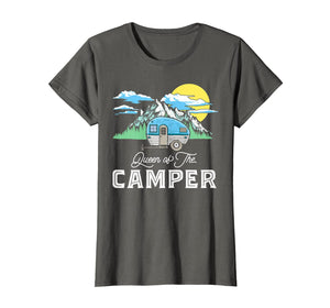 Queen of the Camper Retro RV Camping Funny Graphic T-Shirt