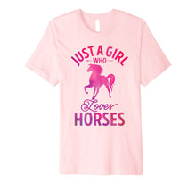 Load image into Gallery viewer, Funny shirts V-neck Tank top Hoodie sweatshirt usa uk au ca gifts for Just A Girl Who Loves Horses Shirt Horse Riding Women Gifts 821675
