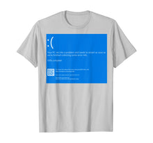 Load image into Gallery viewer, The Scariest Halloween Costume Blue Screen Of Death Lazy Tee T-Shirt
