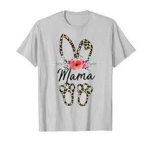Mother's Day Easter Gifts For Mama Leopard Bunny Floral TShirt383833