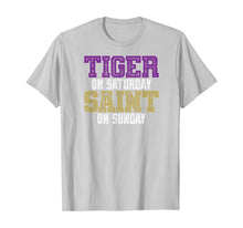 Load image into Gallery viewer, Tiger on Saturday Saint on Sunday Louisiana Football Apparel T-Shirt 77644
