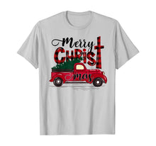 Load image into Gallery viewer, Funny shirts V-neck Tank top Hoodie sweatshirt usa uk au ca gifts for Merry Christmas Buffalo Plaid Red Truck Christian Cross Xmas T-Shirt 1036231

