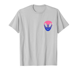 Funny shirts V-neck Tank top Hoodie sweatshirt usa uk au ca gifts for Bisexual Alien LGBTQ Bi Pride Flag Weird Vaporwave T-shirt 1928898