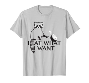 Funny shirts V-neck Tank top Hoodie sweatshirt usa uk au ca gifts for I Eat What I Want Trash Panda Raccoon Funny T-Shirt 1055990