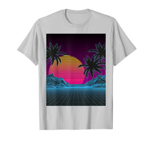 Funny shirts V-neck Tank top Hoodie sweatshirt usa uk au ca gifts for Vaporwave Aesthetic Sunset Mountains Palms Retro T Shirt 3374171