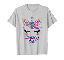 Load image into Gallery viewer, Rainbow Unicorn Birthday T-Shirt, Birthday Girl Outfit
