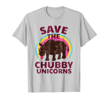 Load image into Gallery viewer, Save The Chubby Unicorns Shirt. Vintage Retro Colors Tshirt

