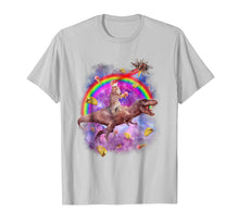 Load image into Gallery viewer, Funny shirts V-neck Tank top Hoodie sweatshirt usa uk au ca gifts for Space Cat Riding T-rex Dinosaur Eating Ice Cream T-shirt 1970093
