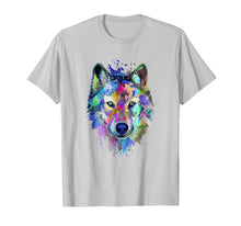 Load image into Gallery viewer, Splash Art Wolf T-Shirt | Gifts For Wolf Lovers
