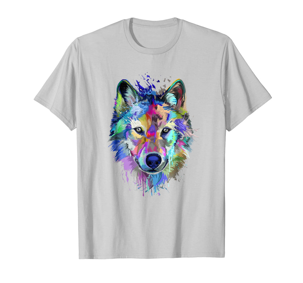 Splash Art Wolf T-Shirt | Gifts For Wolf Lovers