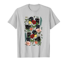 Load image into Gallery viewer, Botanical And Black Pug T- Shirt By Huebucket
