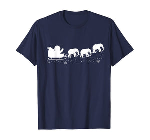 Funny shirts V-neck Tank top Hoodie sweatshirt usa uk au ca gifts for Santa Sleigh Elephant Funny Christmas Pajama Gift Ideas T-Shirt 1365043