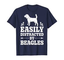Load image into Gallery viewer, Funny shirts V-neck Tank top Hoodie sweatshirt usa uk au ca gifts for Easily Distracted By Beagles Funny Dog Lover Gifts Beagle T-Shirt 879791
