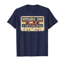 Load image into Gallery viewer, Vintage November 1989 30th birthday Gift Retro Cassette Tape T-Shirt
