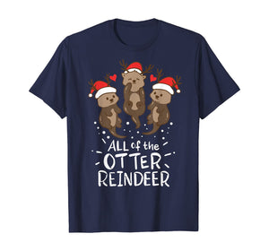 Funny shirts V-neck Tank top Hoodie sweatshirt usa uk au ca gifts for Otter Reindeer Deer Antler Moose Christmas Xmas Gift Present T-Shirt 127544