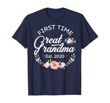 Load image into Gallery viewer, Womens Promoted to Great Grandma Est 2020 First Time Gift TShirt360286
