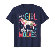 Load image into Gallery viewer, Wolf Gift Girls Just A Girl Who Loves Wolves Funny Wolf T-Shirt-128752
