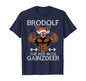 Funny shirts V-neck Tank top Hoodie sweatshirt usa uk au ca gifts for Brodolf The Red Nose Gainzdeer Tee Merry Liftmas Christmas T-Shirt 894279