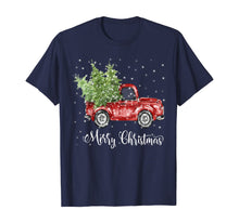 Load image into Gallery viewer, Vintage Red Truck With Merry Christmas Tree T-Shirt Gifts T-Shirt
