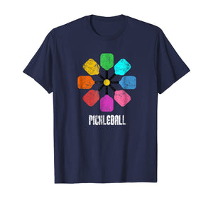 Pickleball Paddle T-Shirt Sport Athlete Distressed Tee