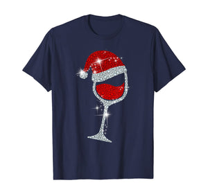 Funny shirts V-neck Tank top Hoodie sweatshirt usa uk au ca gifts for Wine Glasses Santa Hat Christmas Tee Funny Wine Lover Gift T-Shirt 69916