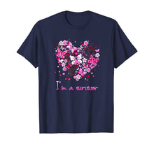 Load image into Gallery viewer, I'm a survivor heart pink ribbon breast cancer shirt 113005
