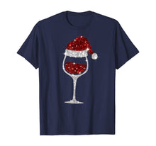 Load image into Gallery viewer, Wine Glasses Santa Hat Christmas Wine Lover T-Shirt
