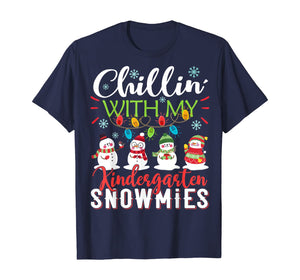 Funny shirts V-neck Tank top Hoodie sweatshirt usa uk au ca gifts for Chillin With My Kindergarten Snowmies Teacher Christmas Gift T-Shirt 211036