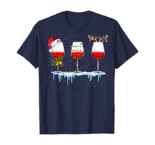 Load image into Gallery viewer, Three Glass of Red Wine Santa Hat Christmas For Men Women T-Shirt
