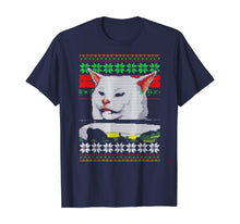 Load image into Gallery viewer, Funny shirts V-neck Tank top Hoodie sweatshirt usa uk au ca gifts for Woman Yelling at a Cat Ugly Christmas Sweater Meme Design T-Shirt 313776
