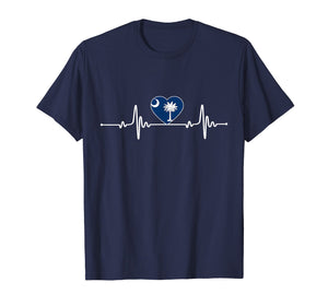 Funny shirts V-neck Tank top Hoodie sweatshirt usa uk au ca gifts for South Carolina Heartbeat South Carolina State T-Shirt 3002514