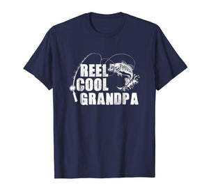 Reel Cool Grandpa - Fishing Gift T-Shirt For Dad or Grandpa