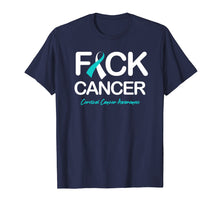 Load image into Gallery viewer, Funny shirts V-neck Tank top Hoodie sweatshirt usa uk au ca gifts for Cervical Cancer Awareness Products Fck Cancer Shirt 1027027
