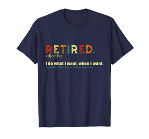 Retired. definition-Funny Retirement Gift Tshirt